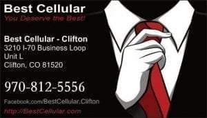 Front example: Best Cellular Business Cards