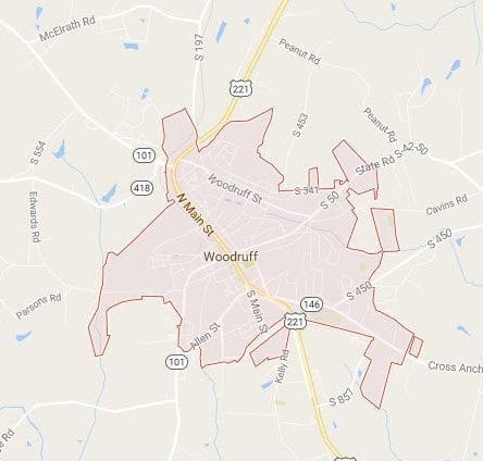 Who has service in Woodruff, SC 29388?