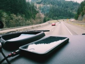 using your phone on the road