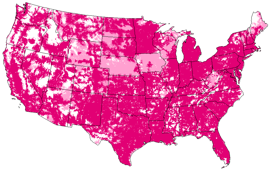 T Mobile Coverage Map 