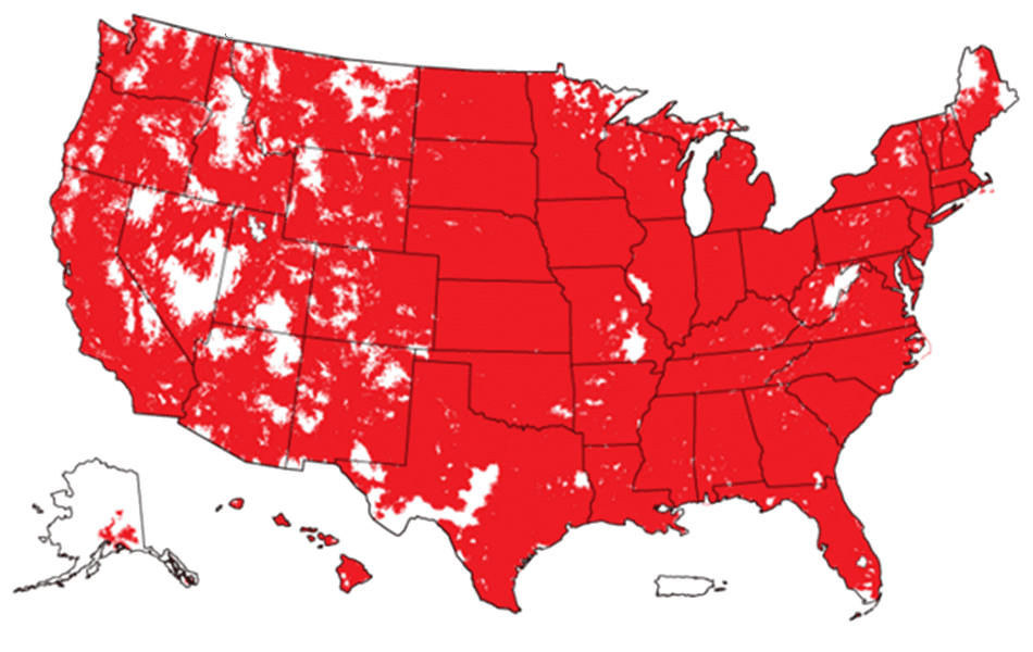 Verizon Coverage Map 