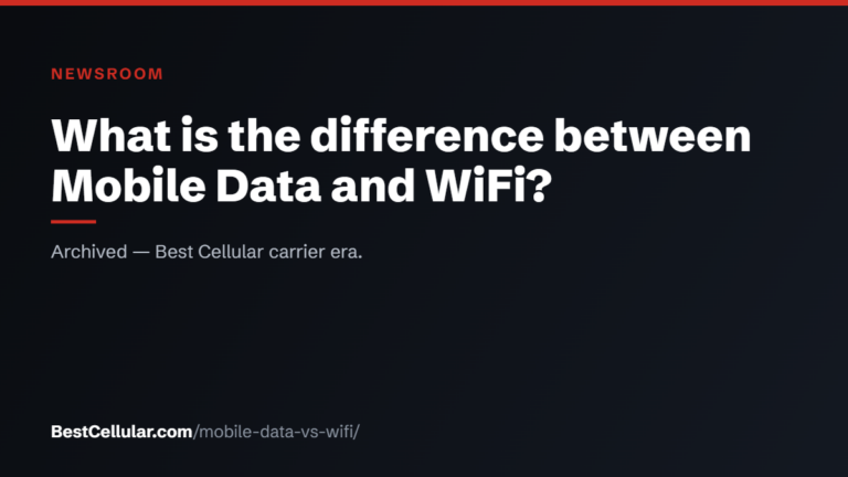 What is the difference between Mobile Data and WiFi? — BestCellular.com newsroom