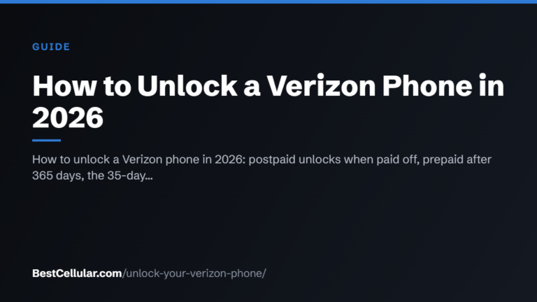 How to Unlock a Verizon Phone in 2026 — BestCellular.com guide