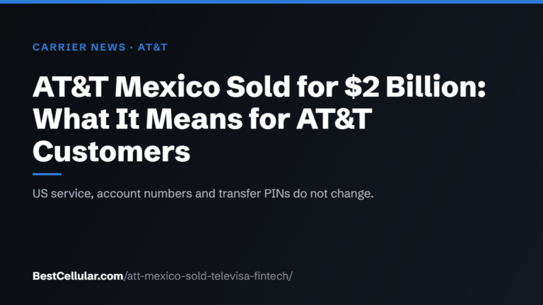 AT&T Mexico sale news card: AT&T Mexico sold to Grupo Televisa and Fintech Holdings for $2 billion