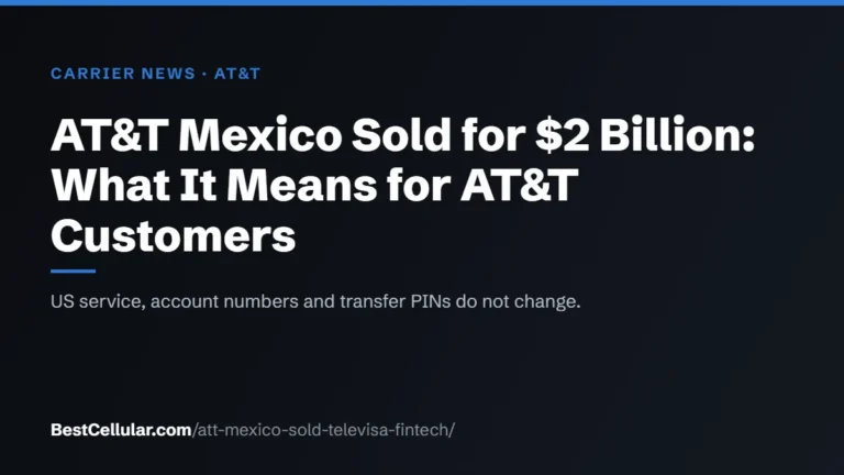 AT&T Mexico sale news card: AT&T Mexico sold to Grupo Televisa and Fintech Holdings for $2 billion