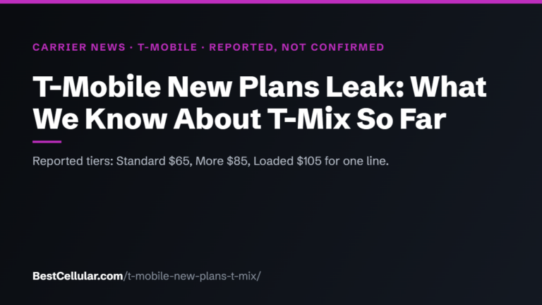 T-Mobile new plans news card: leaked T-Mix tiers Standard, More and Loaded, not yet confirmed by T-Mobile