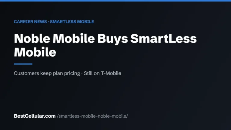 SmartLess Mobile acquired by Noble Mobile news card